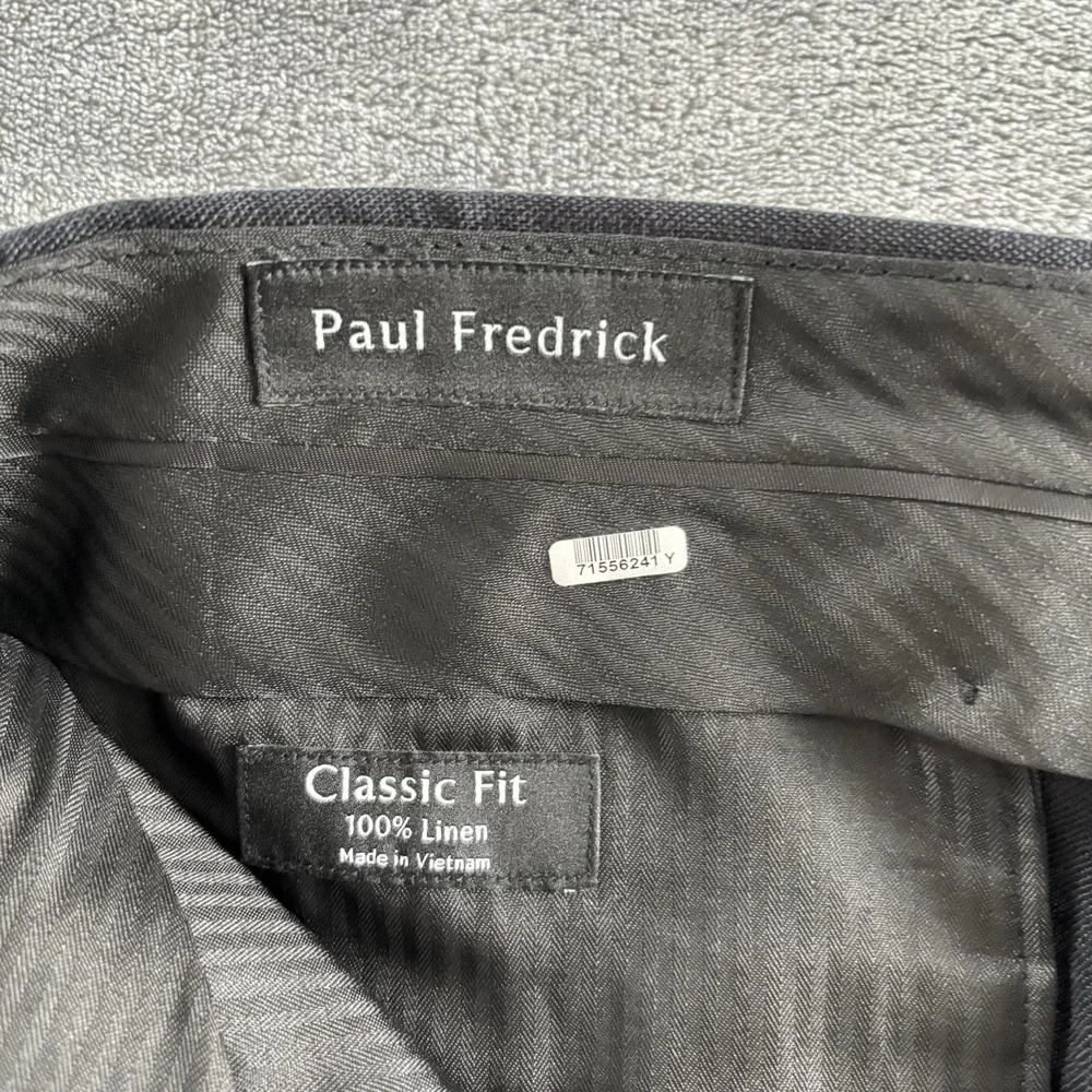 Mens‎ Gray Pleated Dress Pants Trousers Career Office Business Casual Size 38